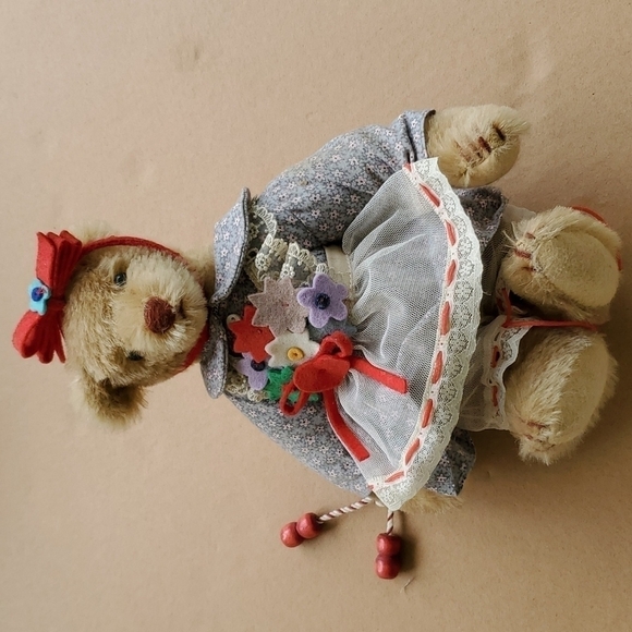 Gorham mohair teddies 1986 Vintage Beverly Port 10 inches - Picture 1 of 11